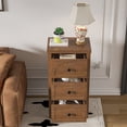 thumbnail image 6 of Farmhouse Nightstand & Dresser, Dresser for Bedroom with 3 Drawers, Wooden Storage Cabinet Sofa Table, 6 of 7