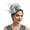 Grey, variant on ibiyuan Fascinators Derby Hats for Women Elegant Floral Mesh Feather Decor Headband Fashion Hair Clip Style Headwear Ideal Accessory for Women Wedding Tea Party And Party