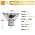 thumbnail image 2 of HIBIBUD 2Pcs Candle Warmer Lamp Bulb,Lighting Halogen Gu5.3 Bulb 120V 35W Mr16 Candle Warmer,Dimmable 2 Pin 2700K Scentsy Bulbs,Candle Warmer Bulb Compatible with Scented Lamps,Wax Warmers, 2 of 9