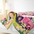 thumbnail image 3 of Erosebridal Happy Easter Eggs Full Size Comforter Sets,Pink Cherry Blossom Cute Flowers Bedding Sets For Girls Kids Reversible 3 Pieces, 3 of 7