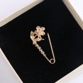 thumbnail image 4 of MasteelfCA 8pcs Rhinestone Brooch Safety Pin Delicate Sweater Shawl Pin Clothing Accessory (Assorted Style), 4 of 7