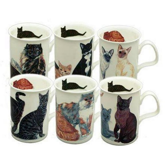 Roy Kirkham ER2128 Lancaster Mug - Cats Galore Set of 6