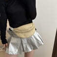 thumbnail image 4 of Riñonera mini tejida para mujer – Bolso de hombro ajustable de moda con textura calada, bolso cruzado de poliéster en forma de media luna para vacaciones de primavera y verano., 4 of 6