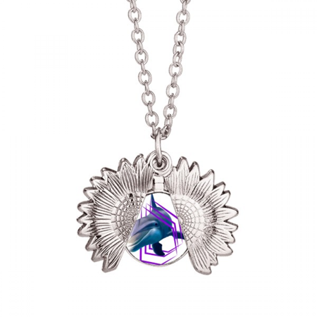 Collier énorme Et Coloré Miami Dolphins En Plastique Doré - Art époxy - Neuf - Unisexe