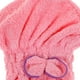 thumbnail image 2 of Gorro de secado de microfibra para el cabello con lazo para la cabeza, regalo para mujer, color rosa, 2 of 6