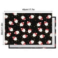 thumbnail image 6 of Black Christmas Santa Pattern Summer Placemats Table Placemats Set Of 4-Linen Kitchen Washable Placemats Table Mats 11.8"x17.7" Non-Slip Heat Resistant, 6 of 6