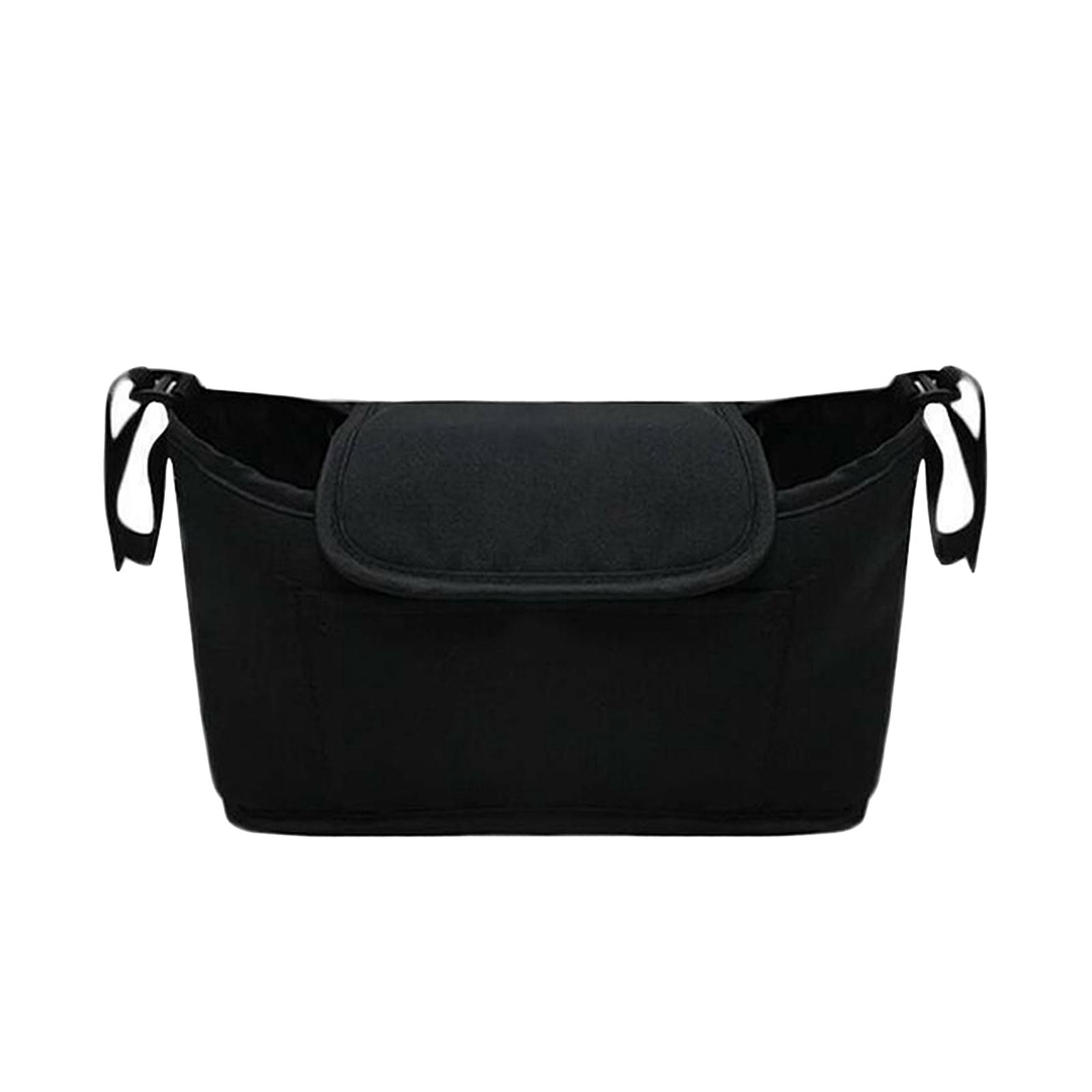 Kids And Baby Stroller Hanging Stroller Organizer Bag Bottle Holder Buggy Accessories , Black