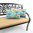 thumbnail image 4 of Jordan Manufacturing 12" x 18" Ballyfin Island Aqua Tropical Rectangular Outdoor Lumbar Throw Pillow (2 Pack), 4 of 12