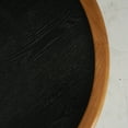 thumbnail image 5 of DecMode 32" x 16" Brown Wood Handmade Round Coffee Table with Black Tabletop, 1-Piece, 5 of 9