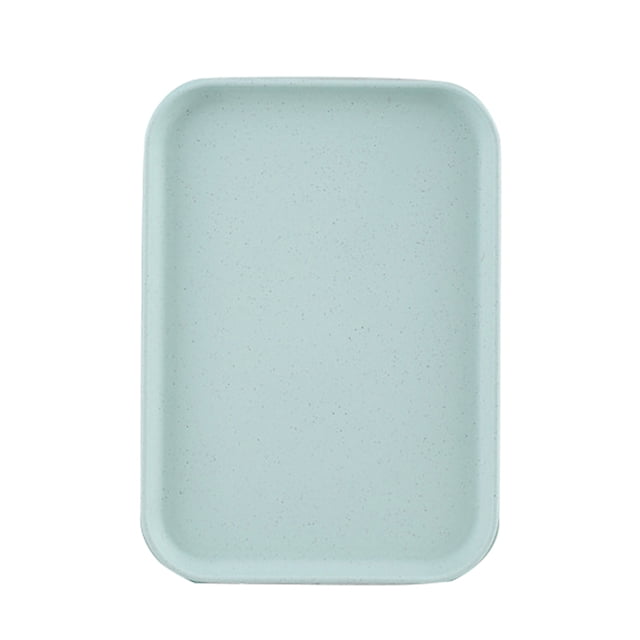 Tray Kitchen Serving Tray Wheat Straw Rectangular Nordic Style Cupcake Fruit Snack Tea Tray for Home Office Restaurant