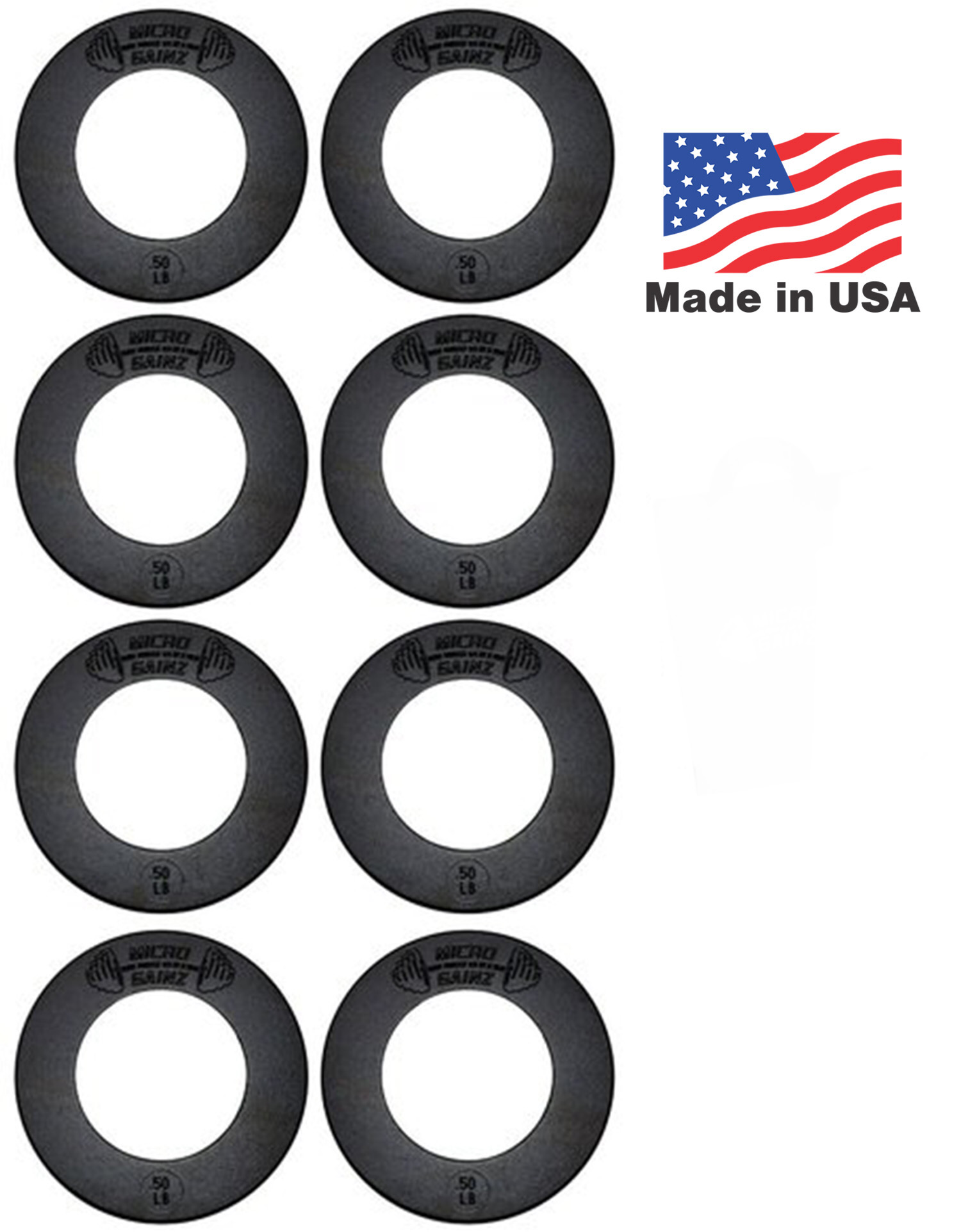 Micro Gainz Calibrated Fractional Weight Plates Set of 8.50LB Plates