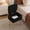 Black, variant on Vanity Chair with Hidden Storage and Folding Backrest, Sherpa Upholstered Makeup Stool, Space-Saving Desk Seat, Sturdy Metal Legs, Tool-Free Assembly,Gray