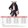 thumbnail image 4 of Suit Jacket Solid Color Slim Fit Long Sleeves Casual Women Office Jacket for Fall Spring Purplish Blue S, 4 of 4