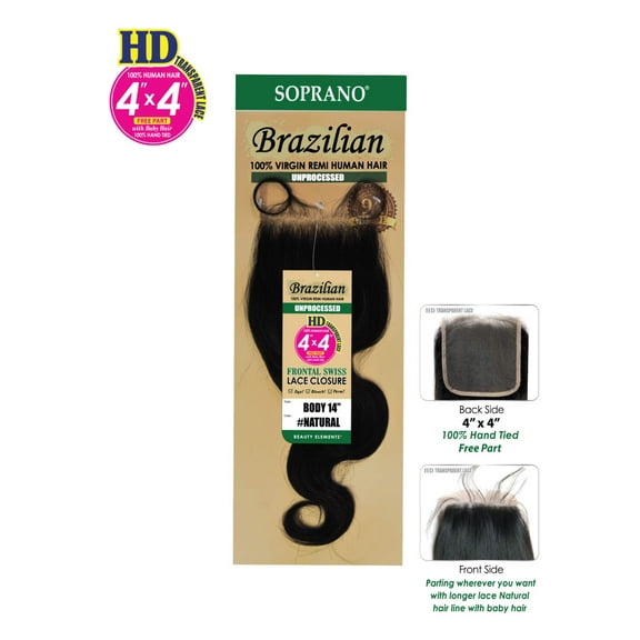 SOPRANO BRAZILIAN 4X4 HD FULL LACE CLOSURE