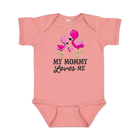 

Inktastic My Mommy Loves me with Two Flamingos Gift Baby Boy or Baby Girl Bodysuit