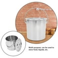 thumbnail image 3 of Stainless Steel Bucket Milk Pail With Lid And Handle Metal Compost Bucket Kitchen Compost Bin Food Scrap Slop Bucket Metal Pail For Kitchen Food Waste Silver, 3 of 5