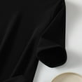 thumbnail image 5 of Odbmxy Elbow-Length T Shirts for Women Trendy Summer Women's Plus Size Tops Basic Holiday Leisure Relaxed Fit Plain Tops,Black 3XL, 5 of 9