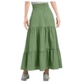 thumbnail image 4 of Bobifish Toddler Girls Tiered Dress High Elastic Waist A Line Ruffle Long Dress Loose Summer Party Children Girls Dresss, 4 of 5