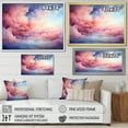thumbnail image 4 of Designart "Pastel Sky Palette Pink and Blue Hues IV" Landscapes Framed Wall Art Decor - Traditional Pink Sky Living Room Framed Canvas Art, 4 of 6