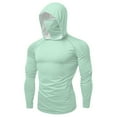 thumbnail image 1 of Unisex Long Sleeve Sun Protection Hooded Top with Face Mask - UPF Ice Silk Fabric for Outdoor Activities, 1 of 9