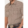 thumbnail image 3 of Moonshine Spirit Men's Diamond Striped Short Sleeve Snap Western Shirt Ivory, 3 of 4