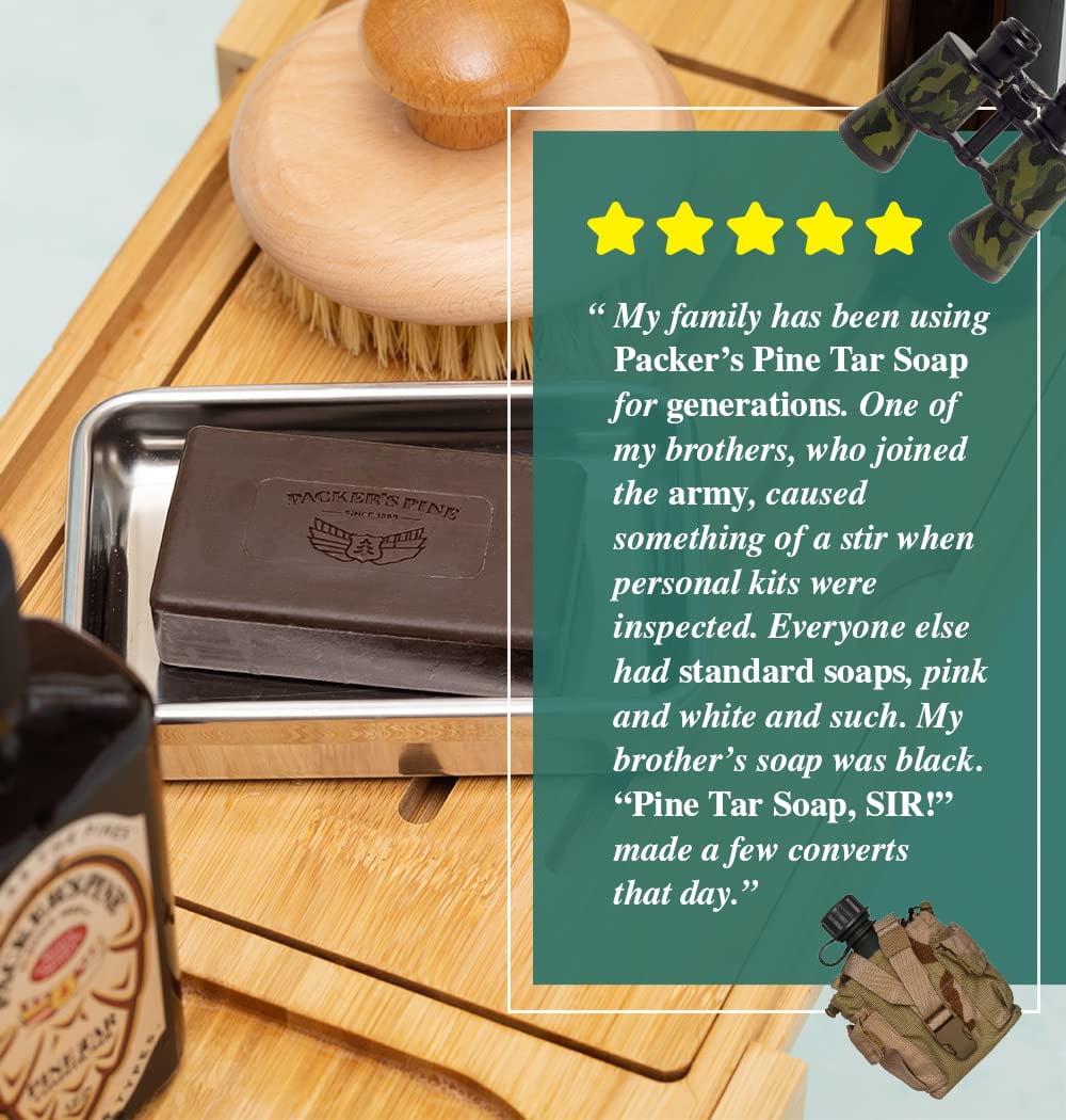 Packers Pine Tar Soap The Original Mens Bar Soap with Natural Pi