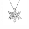 thumbnail image 4 of Collar de Plata, Zirconia Cúbica, Colgante Copo de Nieve, Copo de Nieve, Día de la Madre, Regalo para Fiestas, Cumpleaños, Rojo Verde, 4 of 4