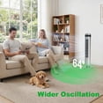 thumbnail image 5 of Quiet Tower Fan for Bedroom, Oscillating Fan with Child Lock & Night Light, 28dB, 12H Timer and Remote, 5 Speeds Cooling Fan for Nursery and Home,Gray, 5 of 8
