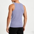 thumbnail image 5 of Yteetum Men's Ribbed Tank Tops Crewneck High Stretch Moisture Wicking Sleeveless Muscle Shirt Summer Solid Round Neck Loose Gym Workout Bodybuilding Athletic T Shirts, 5 of 8