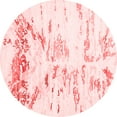 thumbnail image 1 of Ahgly Company Indoor Round Solid Red Modern Area Rugs, 4' Round, 1 of 4