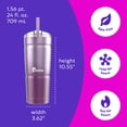 thumbnail image 3 of bubba Envy S Stainless Steel Tumbler with Straw, Purple Ombre, 24 fl oz., 3 of 10