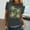 Dark Gray, variant on ALLLIST Short Sleeve Ladie's Tops Summer Floral T-Shirts Green Drop Shoulder Pullover for Women