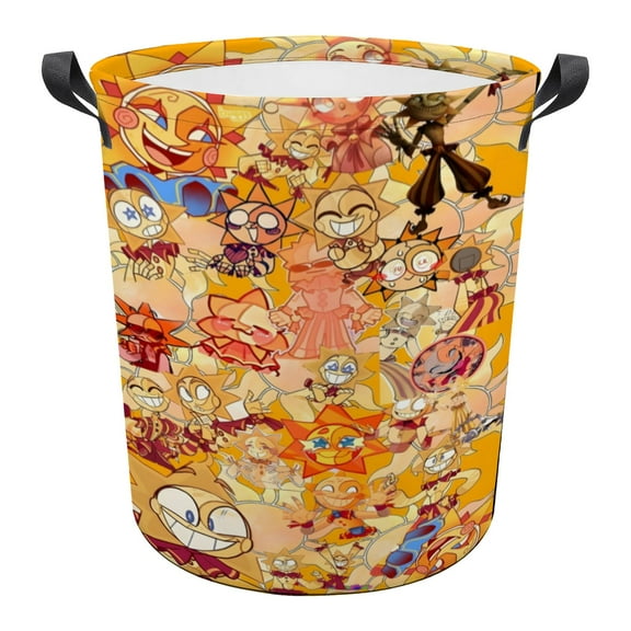 Sundrop FNAF Laundry Basket Laundry Hamper Storage Basket 13.4 x 16.5 inchesOrganizer Hamper Storage Bins for Clothes Toys Box Nursery Hamper Gift Basket with Handles