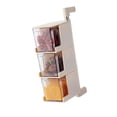 thumbnail image 2 of Caja de condimentos Caja de almacenamiento de condimentos montada en la pared Recipiente giratorio para tarros de especias de cocina, 3 capas, Beige Guardurnaity HA003754-04, 2 of 7