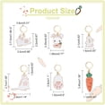 thumbnail image 2 of 12cs 6 Style Carrot Rabbit Cat Paw Locking Stitch Markers Alloy Enamel Charm Stitch Marker with 304 Stainless Steel Hoop Golden, 2 of 7