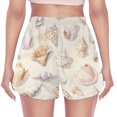 thumbnail image 3 of FORMRS Womens Swim Shorts Mesh Liner Quick Dry Casual Beach Board Bottom with Pockets, Sizes S-2XL, Colorful Watercolor Seashells, 3 of 9