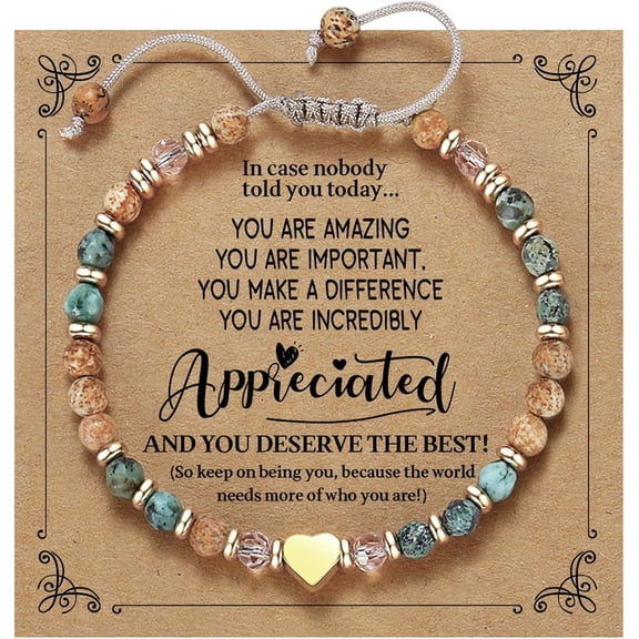 Inspirational Gifts for Women Healing Natural Stone Bracelets - Thinking of You, Get Well Soon Encouragement Gifts for Women Sister Friend