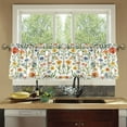 thumbnail image 4 of Yayeee Kitchen Curtains Tier Set of 2 Light Filtering 57"x24" Over Sink Window Panels, Watercolor Wildflowers Pattern, 4 of 7