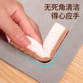 thumbnail image 4 of Nvzi-a 6-piece wood pulp cotton scouring pad household kitchen absorbent dishwashing towel, non porous double-sided light brown+yellow sponge wiping wood pulp cotton, 4 of 4