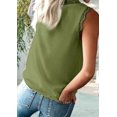 thumbnail image 6 of Womens Lace Trim Tank Tops V Neck Sleeveless Shirts 2025 Summer Casual Dressy Top Grass green XXL, 6 of 9