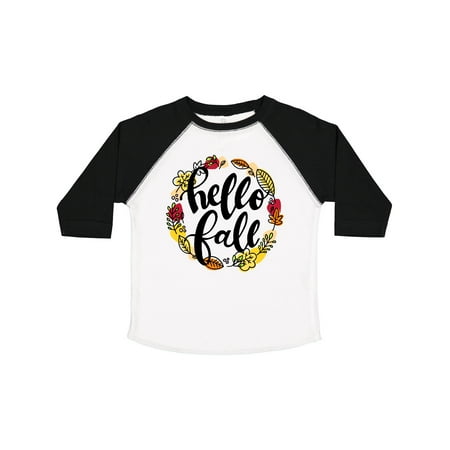 

Inktastic Hello Fall with Leaf Wreath Gift Toddler Boy or Toddler Girl T-Shirt