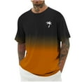 thumbnail image 2 of Camisas de Manga Larga para Hombres Imprimir Casual Cuello Redondo Blusa de Manga Corta, Camisas de Lino para Hombres, 2 of 9