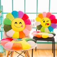 thumbnail image 2 of Shake the same Pétales de Tournesol Colorés Peluche Coussin de Stand Poupée QQ expression Oreiller de Taille DMH, 2 of 7