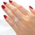 thumbnail image 2 of SZUL Women's Agatha Twisted Pave Ring with IGI Certified 2 Carat Lab-Grown Pear Shape Diamond in 14K White Gold, 2 of 3