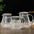 thumbnail image 3 of Necvior Clear Cone Glass Coffee Funnel Drip Filter Cup Stripe Design Heat Resistant Glass Coffee Dripper Coffeeware, 3 of 15