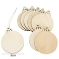 thumbnail image 5 of Christmas Wooden Ornament, 3.2" Unfinished Wood Hanging Ornament for Christmas Decorations Deer Snowflake Wood Cutouts Natural Craft Wood with Rope for DIY Supplies, 10PCS, 5 of 8