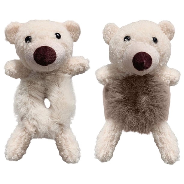 2x Hair Ties Cute Bear Cintas de Algodón Esponjosas para Mujeres Y Niñas Té de Mlik beige Yuyangstore Cintas para el pelo