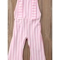 thumbnail image 5 of Hirigin Toddler Baby Girl Bell-Bottom Jumpsuit Pants Striped Overalls Romper Flare Pants Suspender Pants Outfits, 5 of 6
