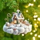 thumbnail image 4 of Adorno para árbol de Navidad | Decoración colgante de acrílico para las fiestas | Escena de cabaña en un pueblo invernal, 4 of 6