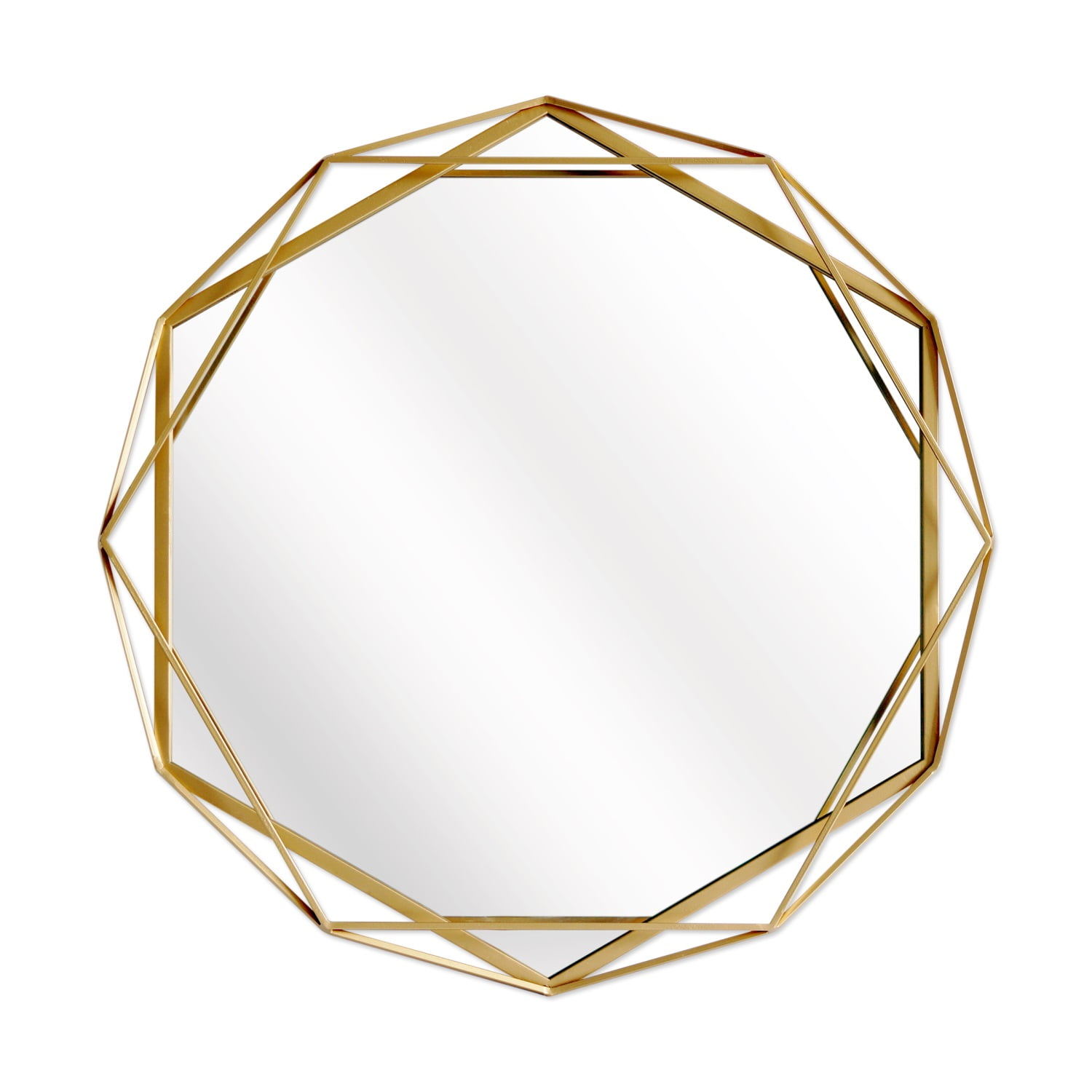 Gold Geometric Wall Mirror
